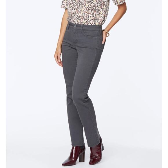 NYDJ Women's Jeans Marilyn Straight Leg Size 10 Vintage Pewter Gray NWT - Picture 2 of 8